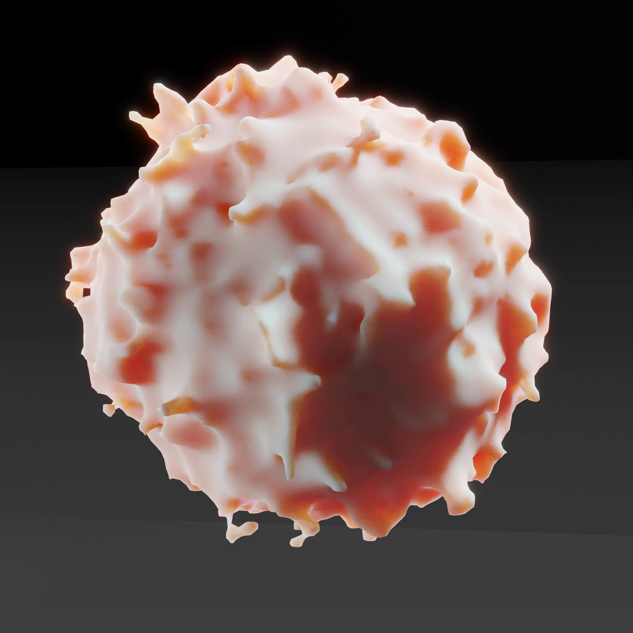 Lymphosytes cancerous cell Low-poly 3D model_3