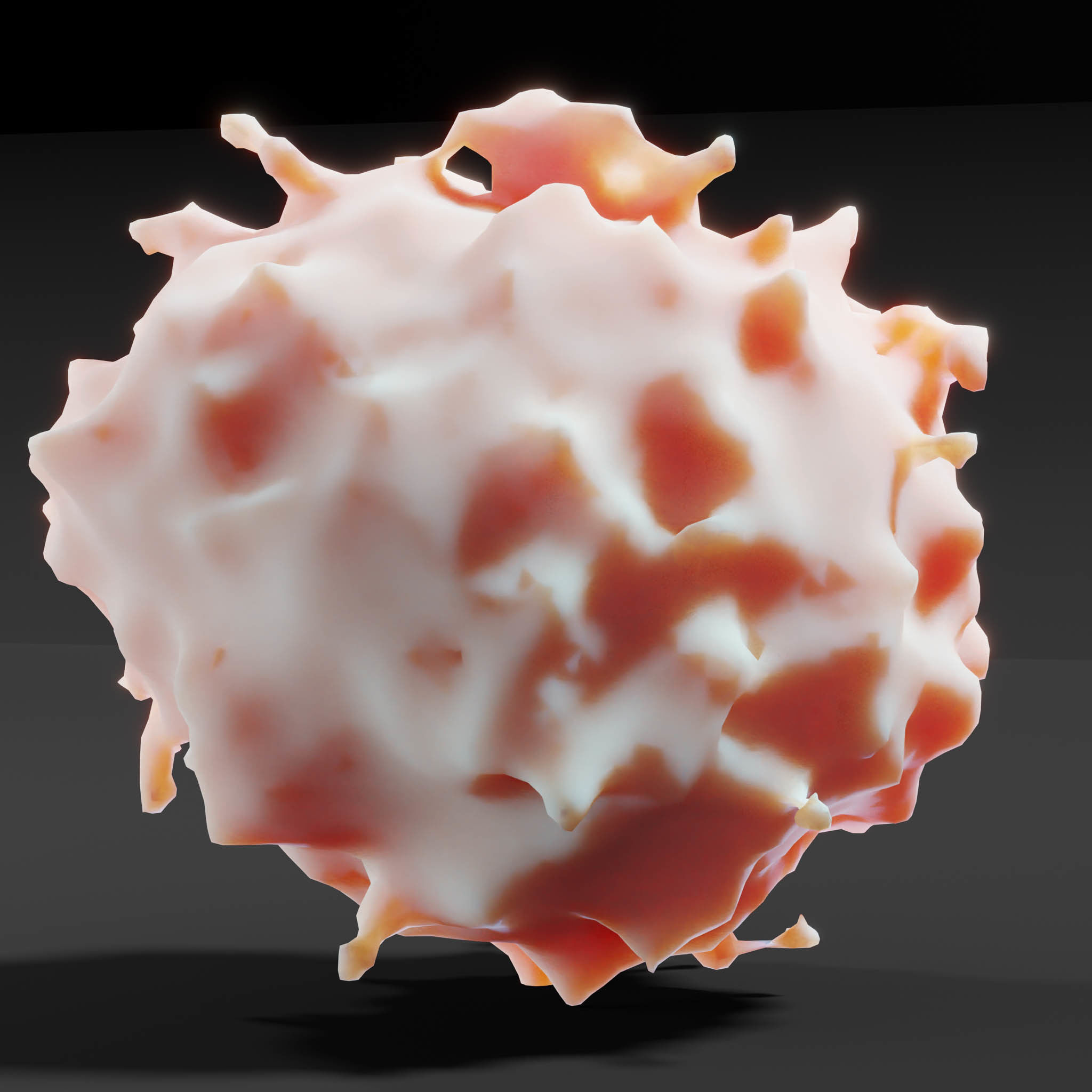 Lymphosytes cancerous cell Low-poly 3D model_5