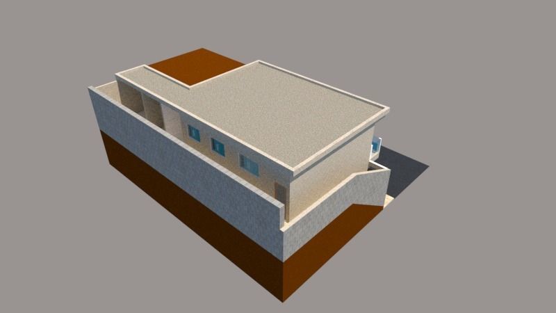 casa em declive 3D model_1