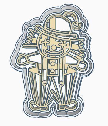 Cute Clown Cookie Cutter  3D print model_1