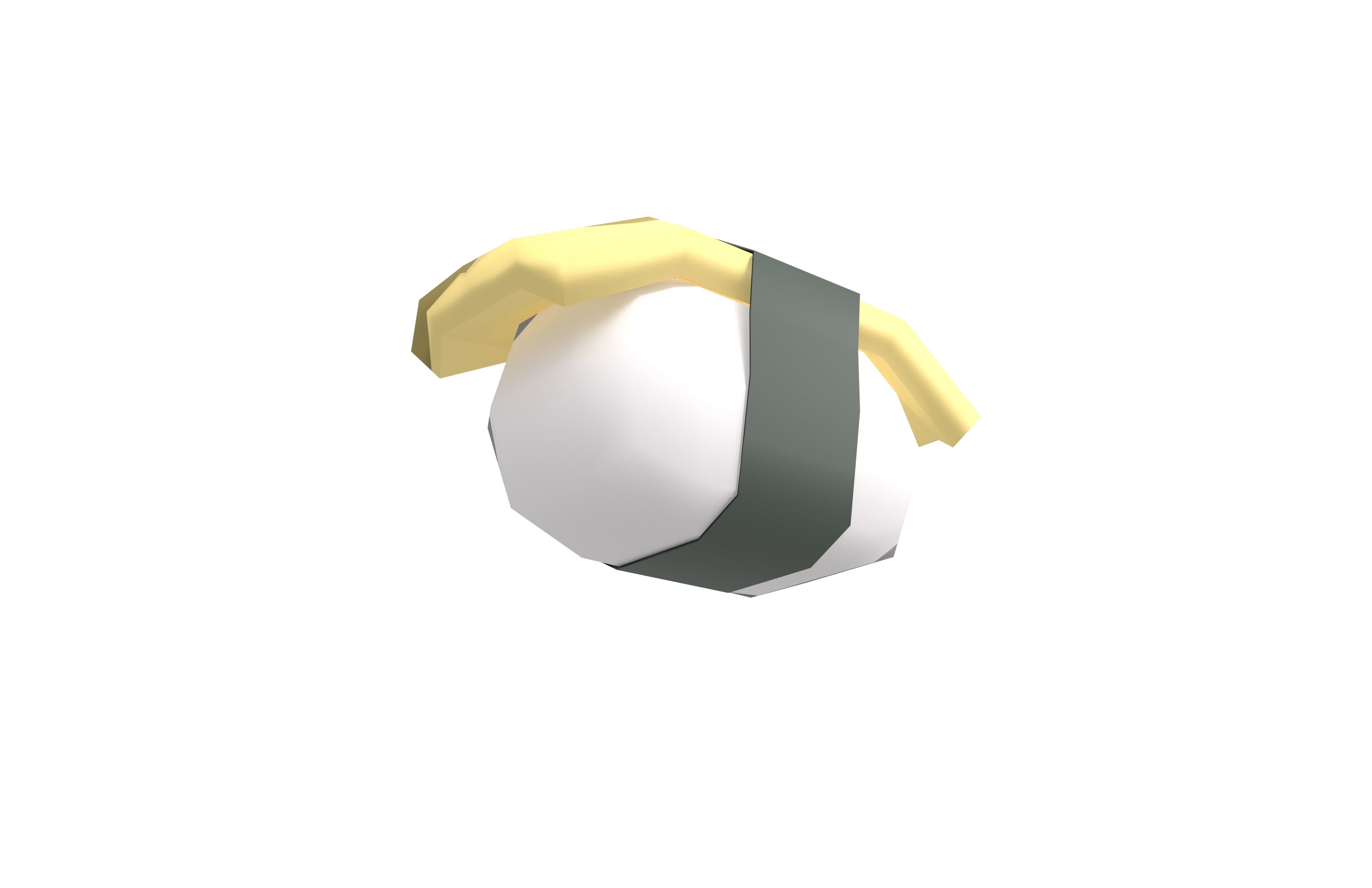 Egg Sushi v1 001 Low-poly 3D model_3
