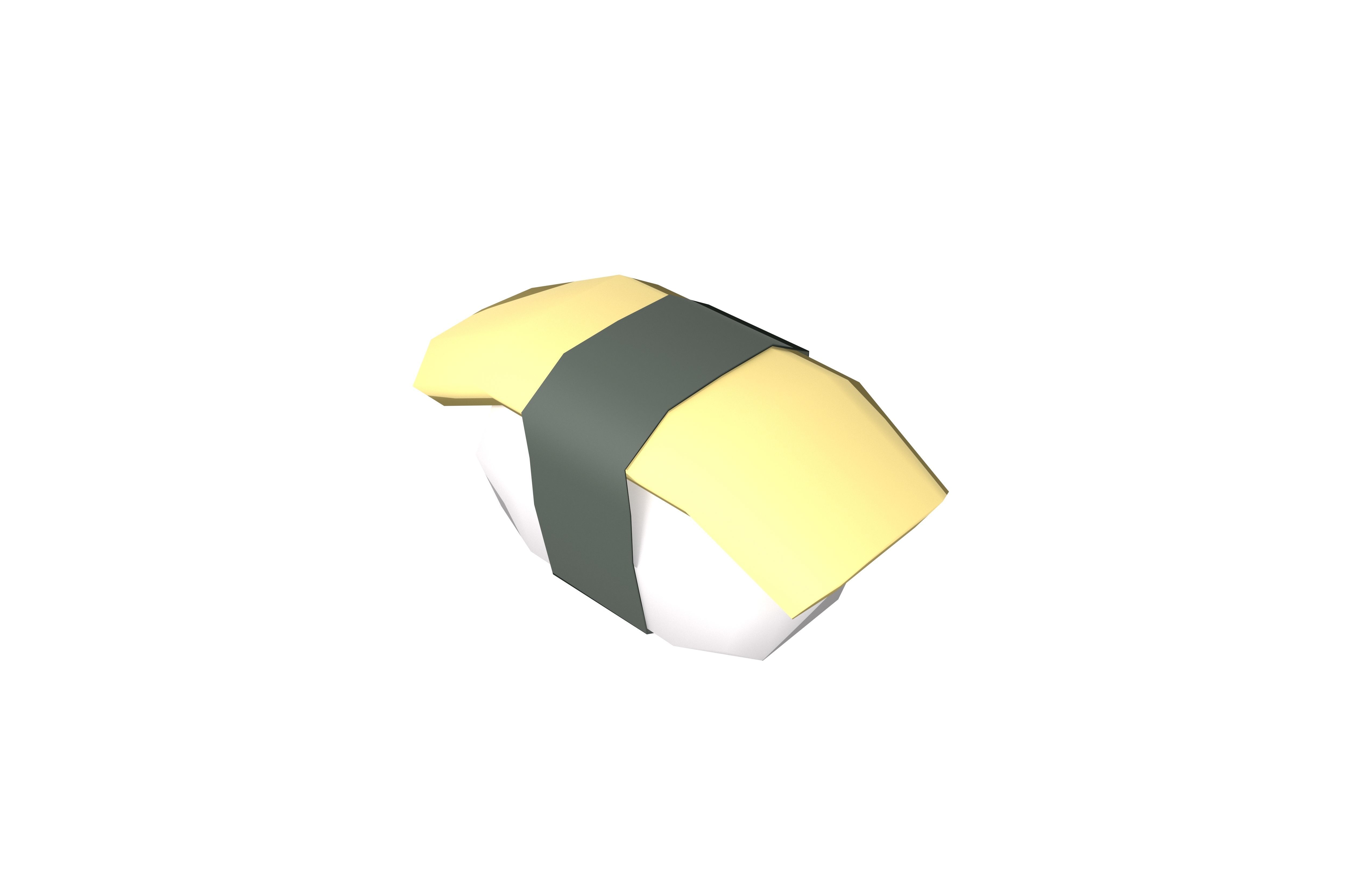 Egg Sushi v1 001 Low-poly 3D model_2