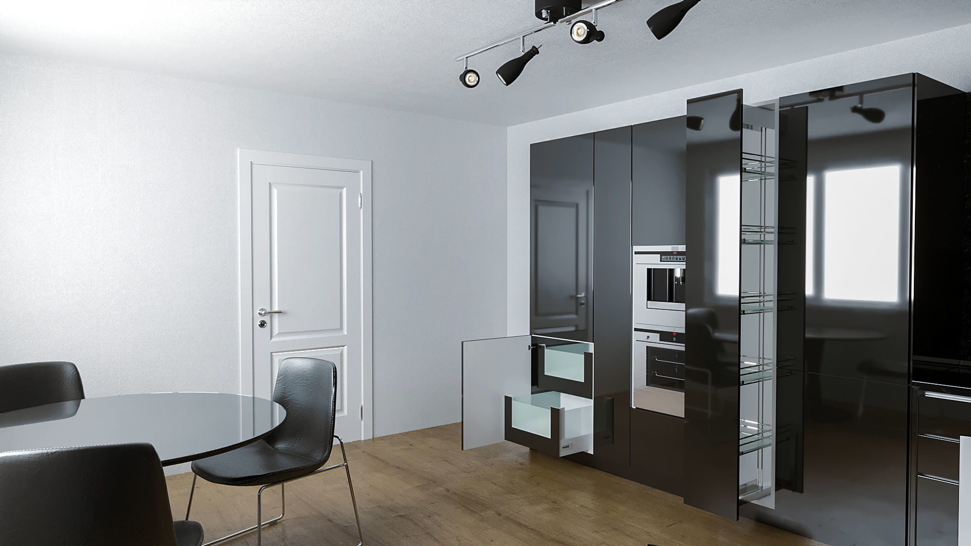 Modular Kitchen 3D model_2
