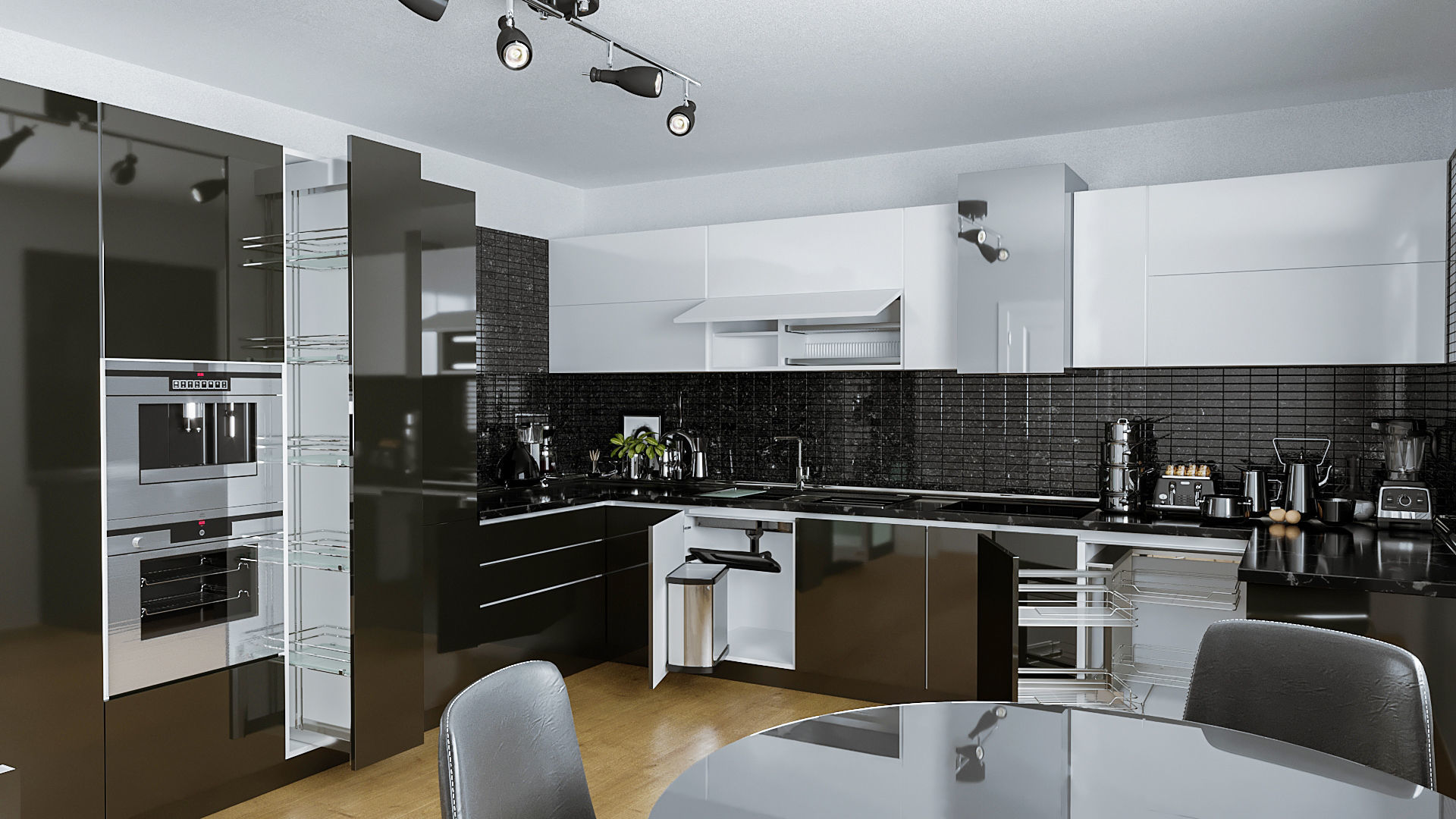 Modular Kitchen 3D model_1
