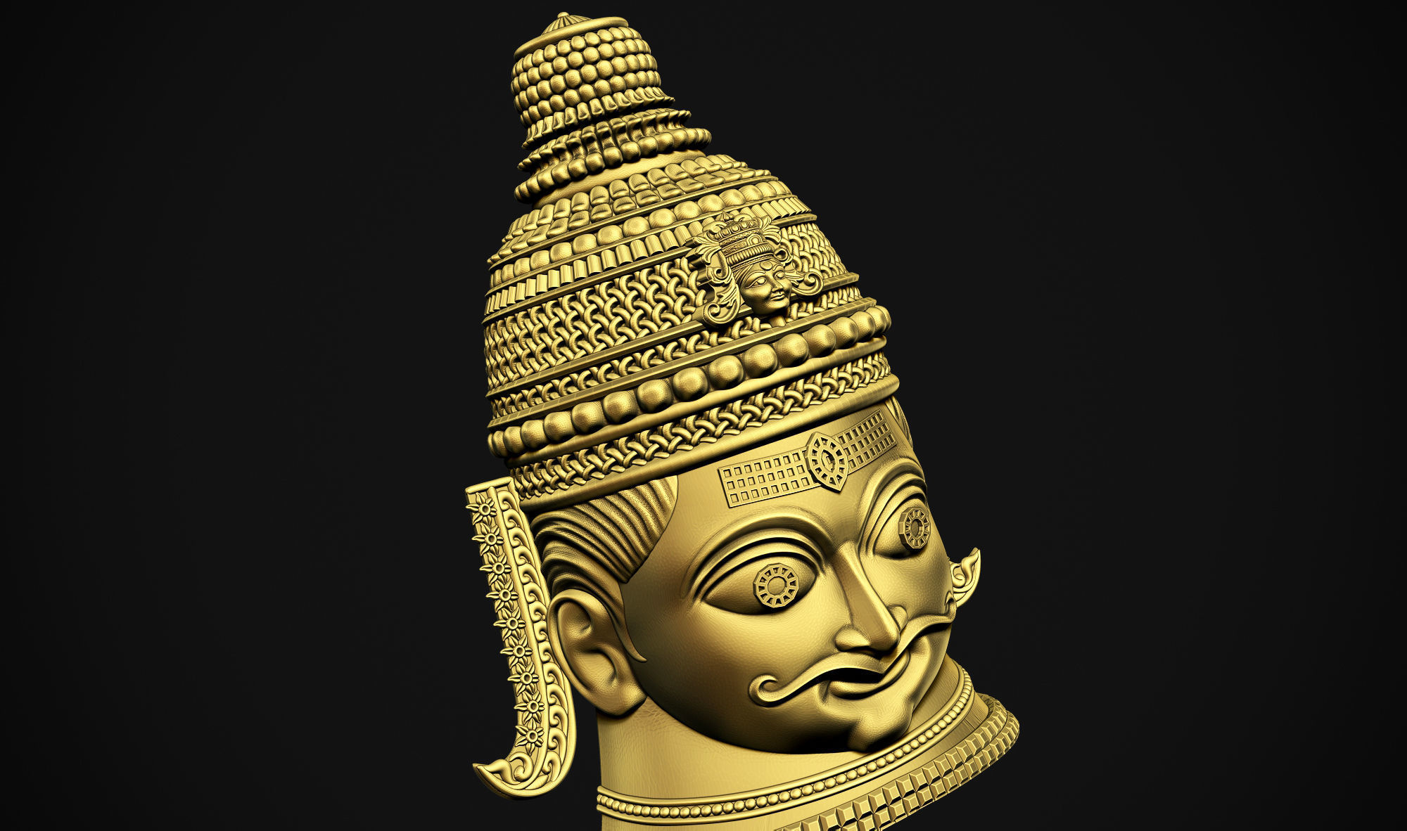 Shankar Head 3D print model_13