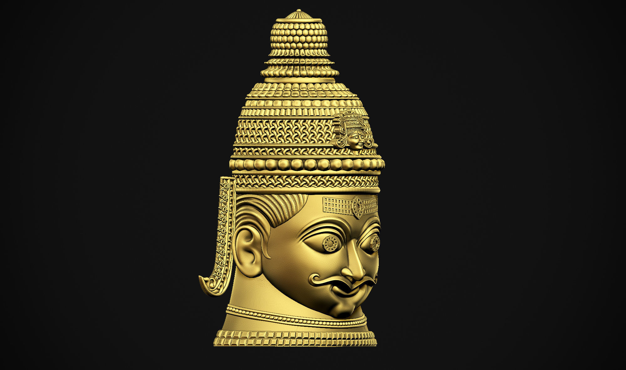 Shankar Head 3D print model_17