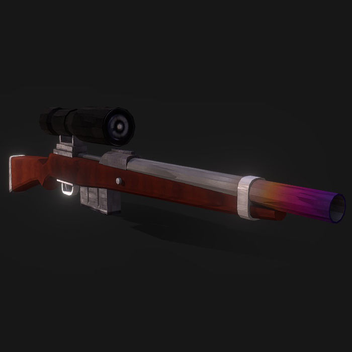 Stylized Sniper Rifle Low-poly 3D model_1