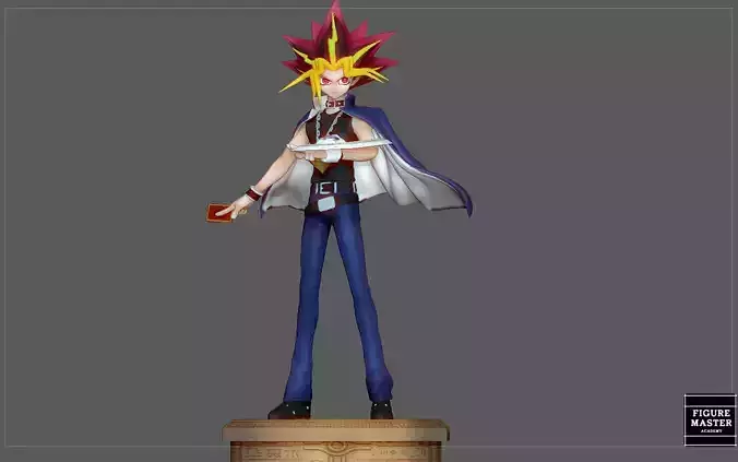 YUGI MUTO YUGIOH STATUE ANIME CHARACTER  3D print model