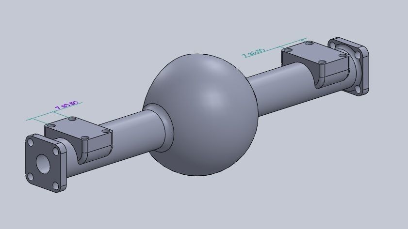Rear axle Free 3D print model_1