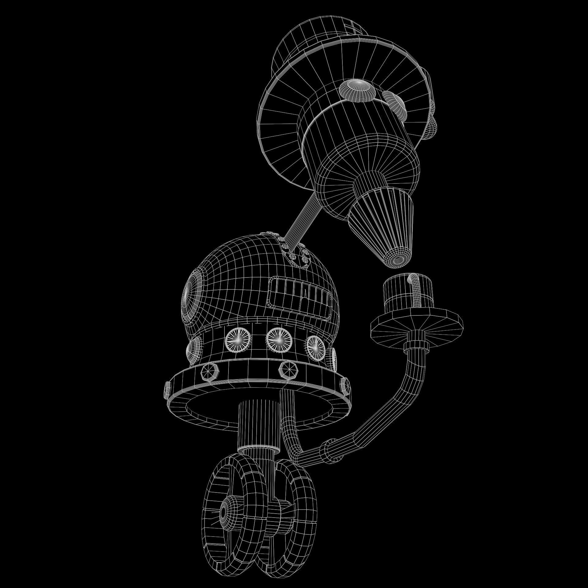 Steampunk Coffie Machine Low-poly 3D model_14