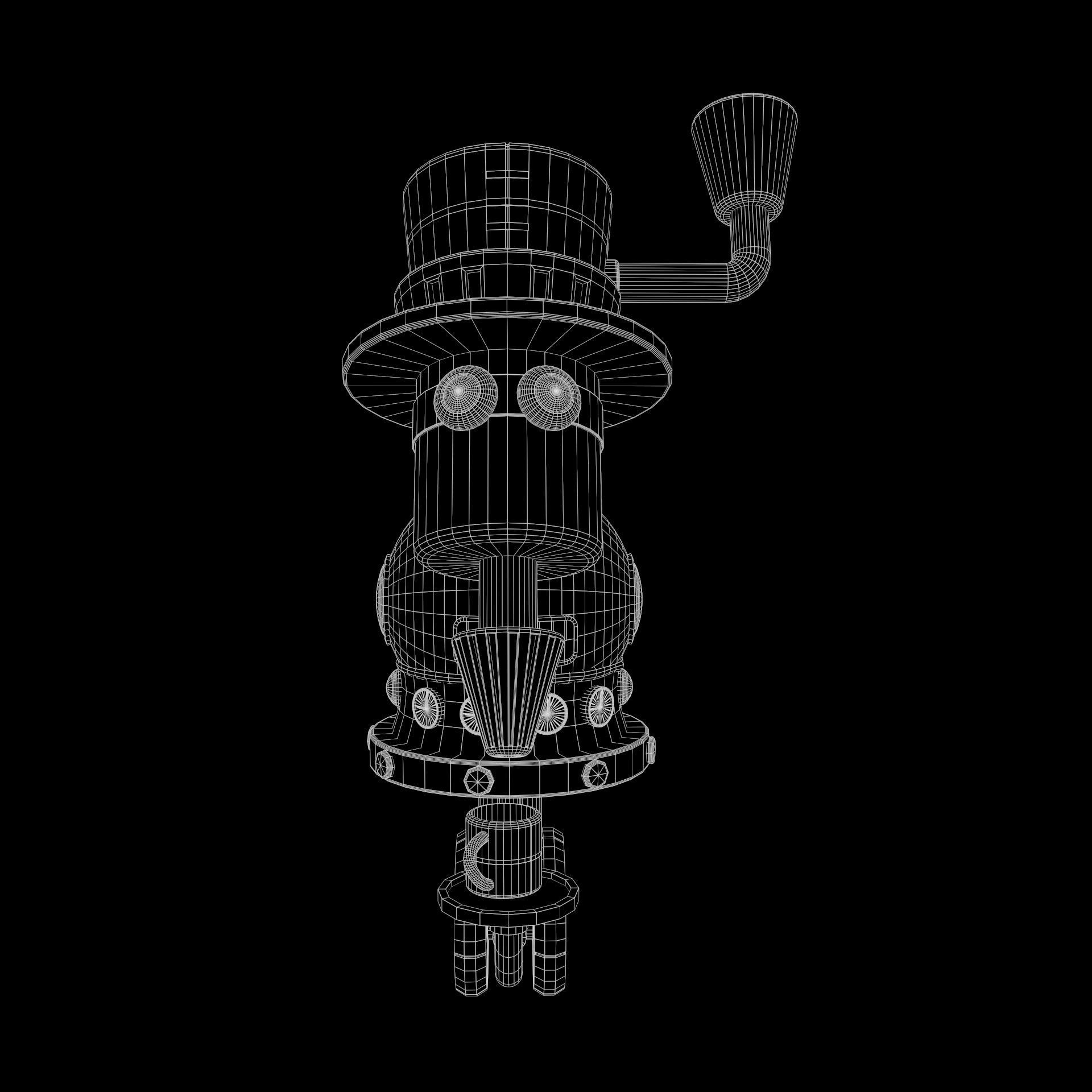 Steampunk Coffie Machine Low-poly 3D model_3