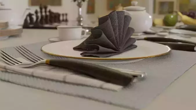 Fine Dining Set 3D model