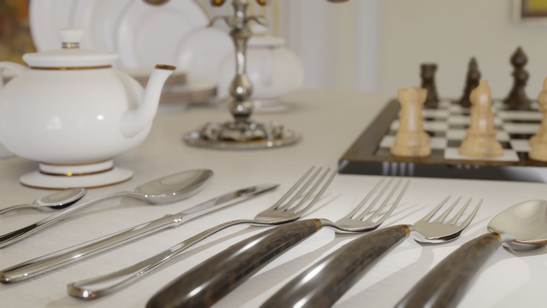 Fine Dining Set 3D model_2