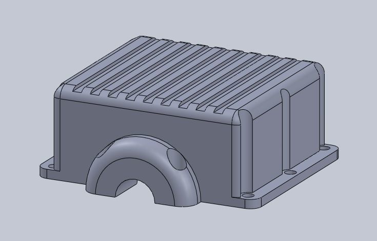 one cylinder engine block Free 3D print model_1