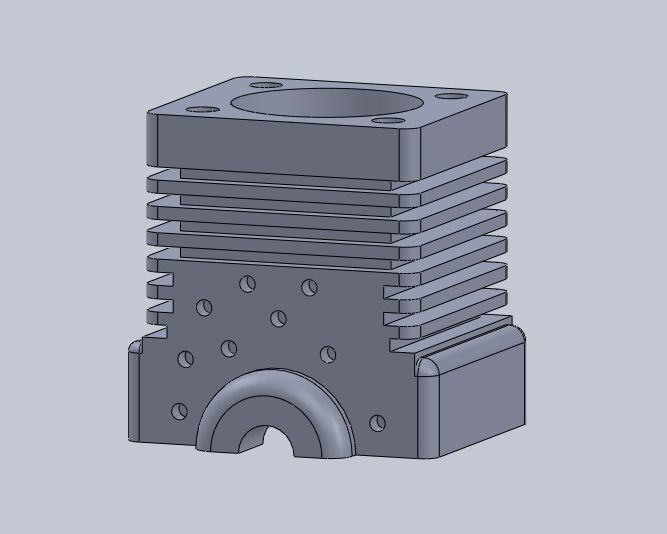 one cylinder engine block Free 3D print model_2