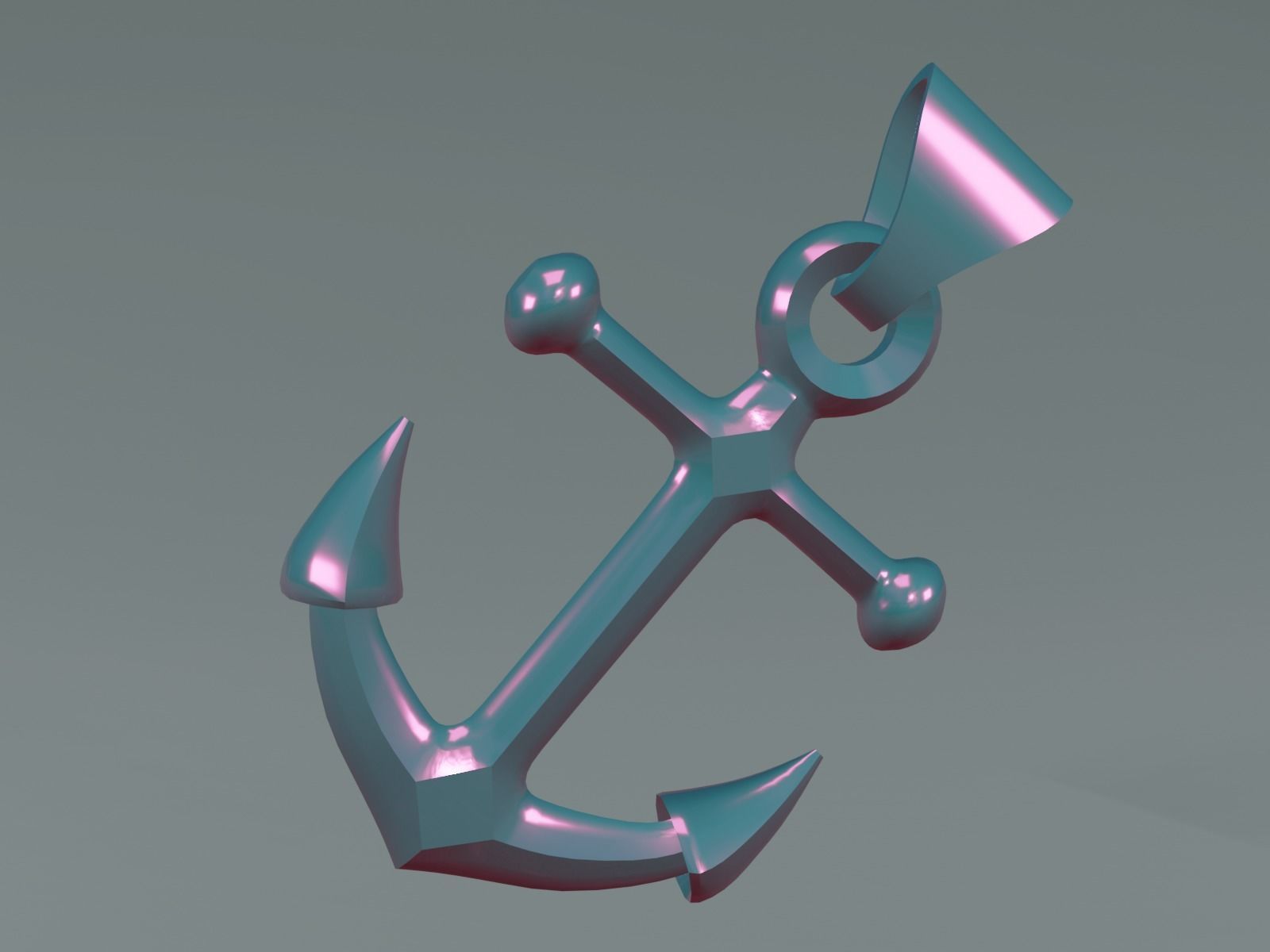 anchor pendant 3D print model_20