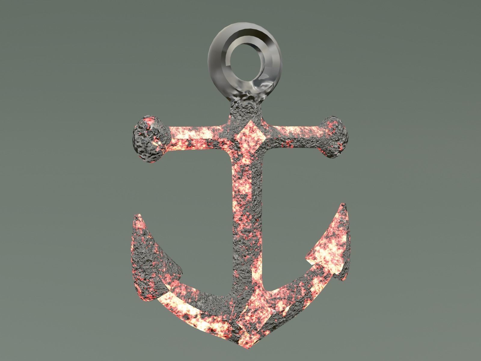 anchor pendant 3D print model_12