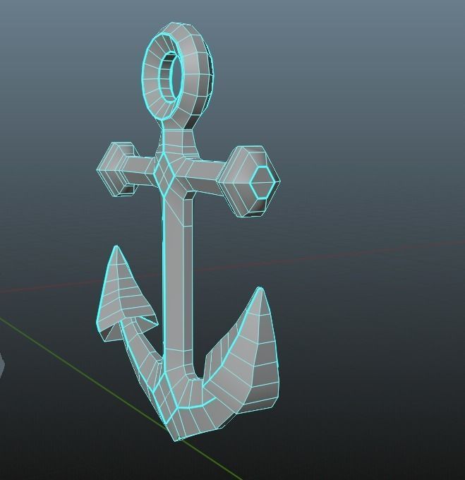 anchor pendant 3D print model_7