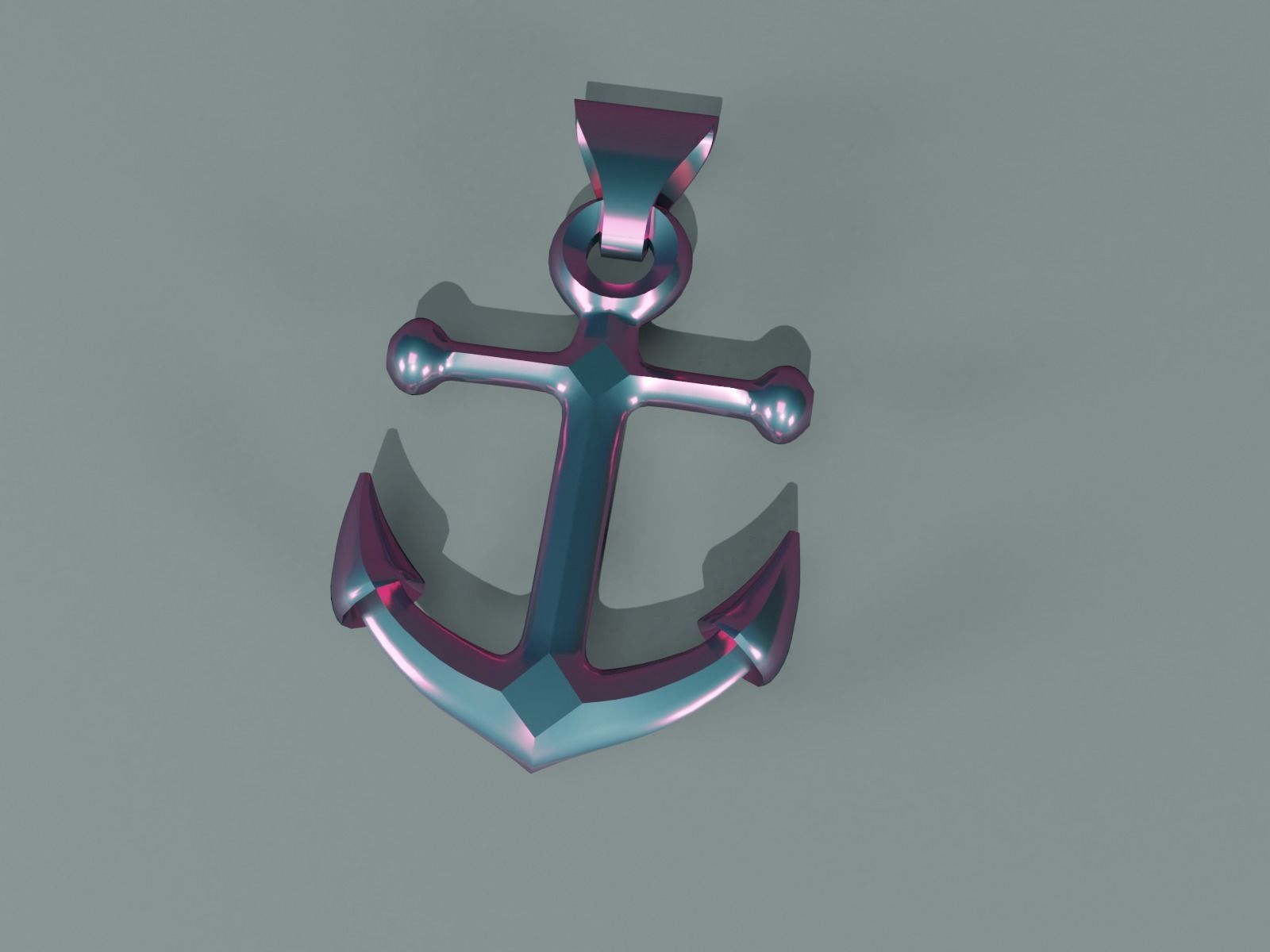 anchor pendant 3D print model_19
