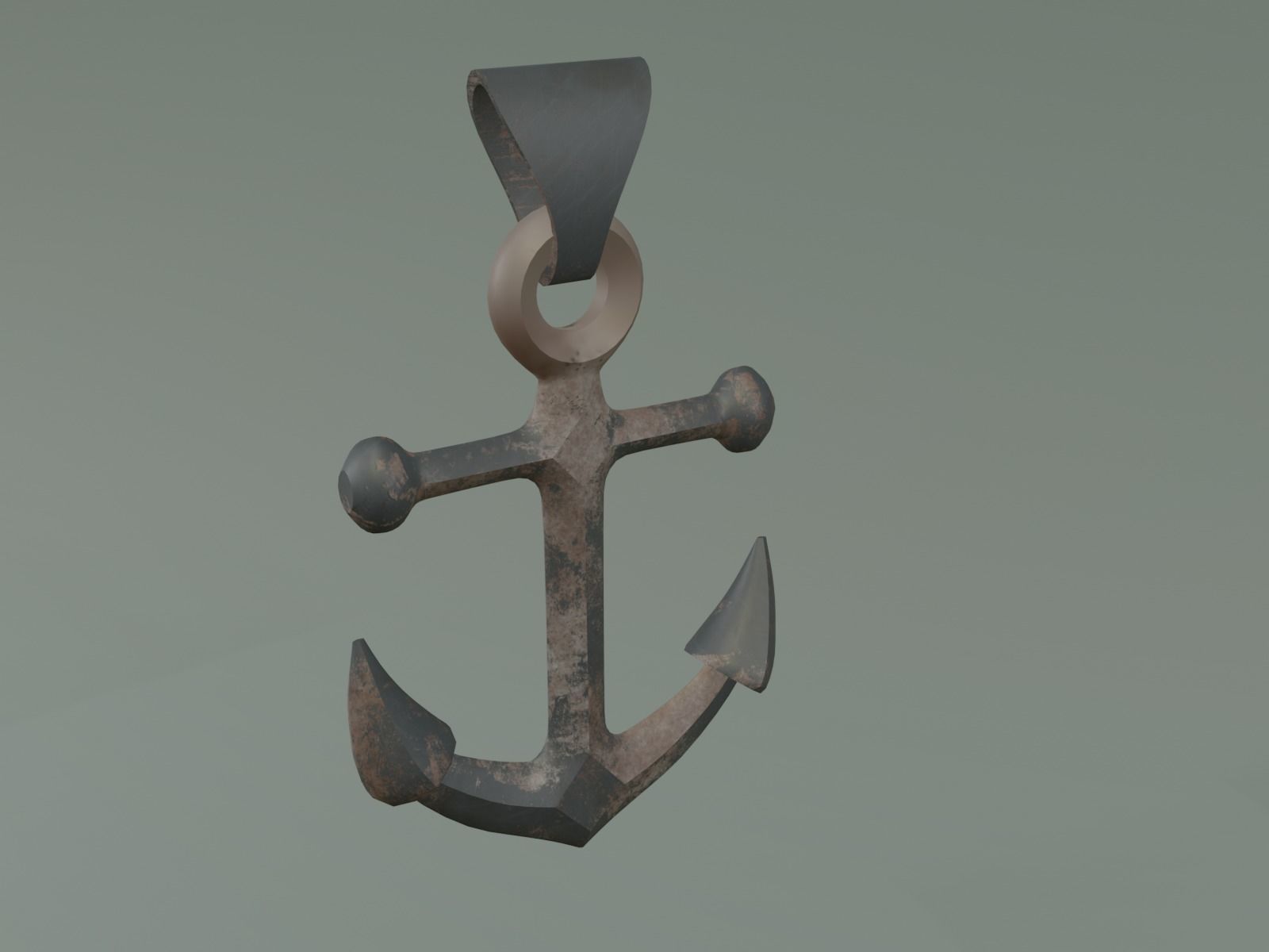 anchor pendant 3D print model_14