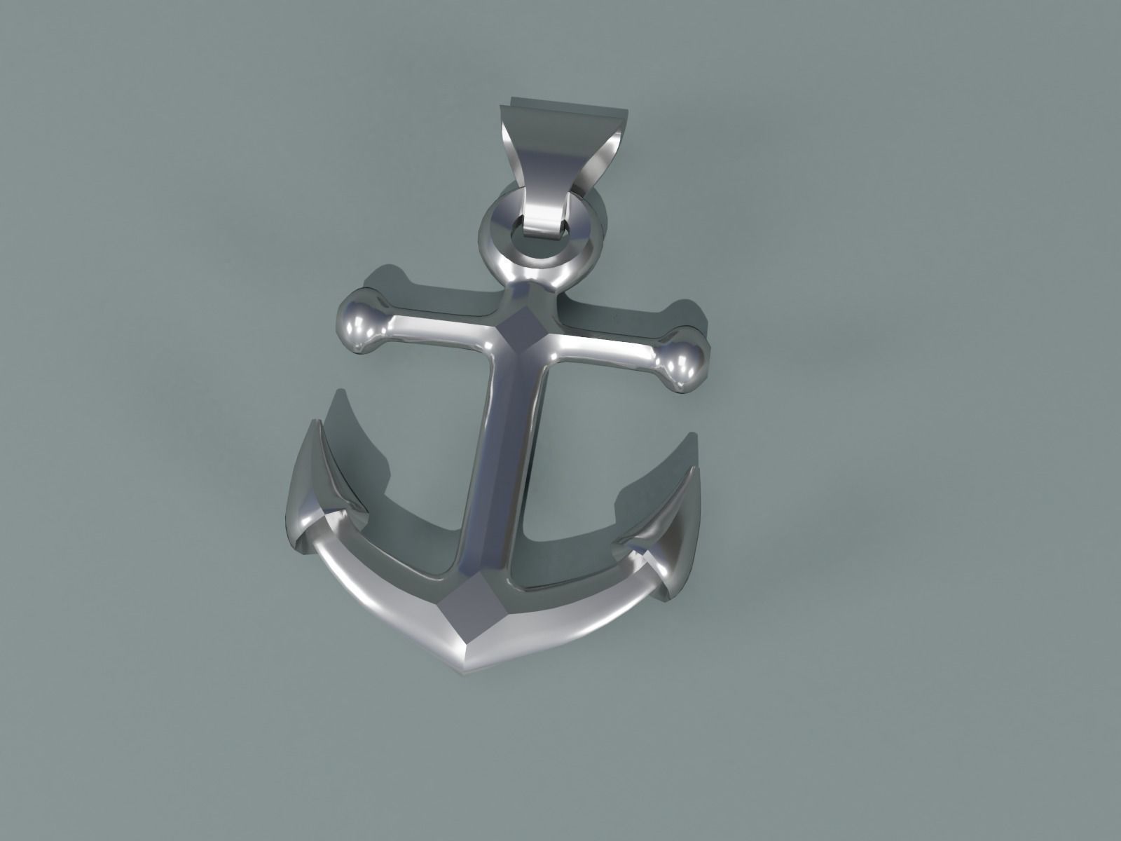 anchor pendant 3D print model_22