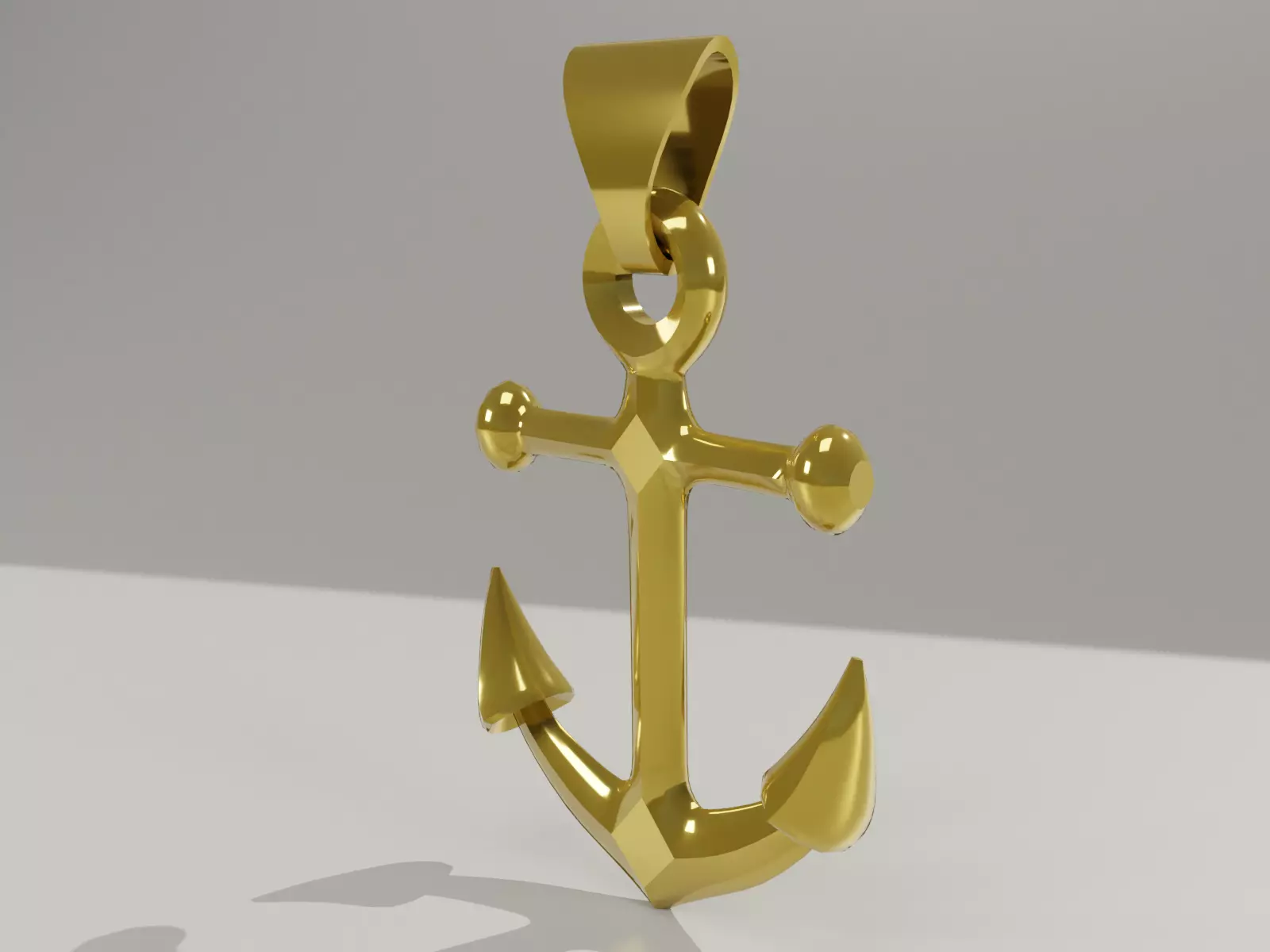 anchor pendant 3D print model_0