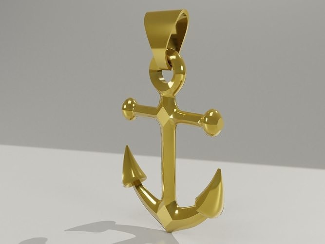 anchor pendant  3D print model