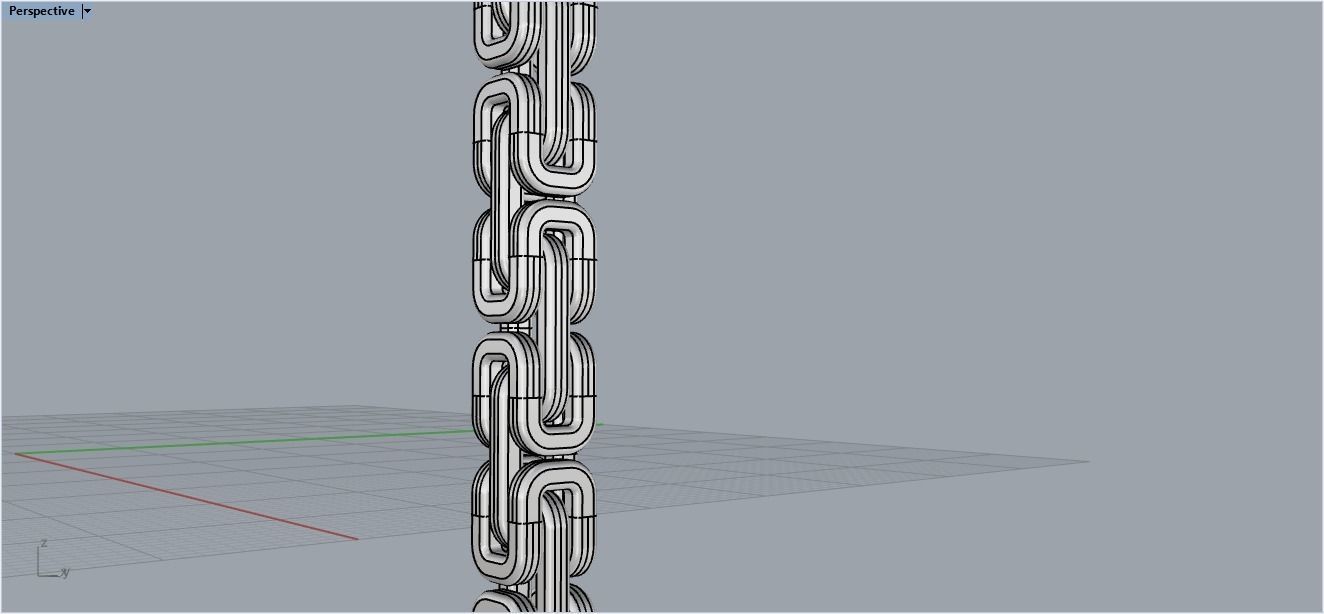 Chain gold 3D print model_15