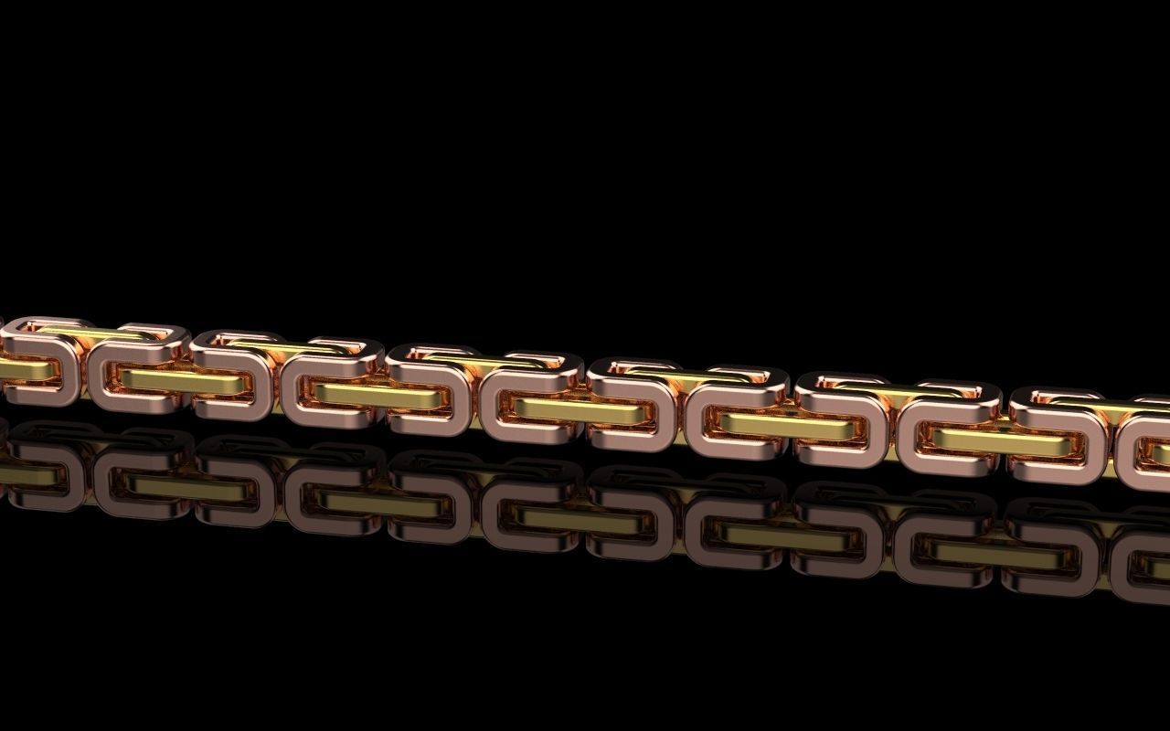 Chain gold 3D print model_5