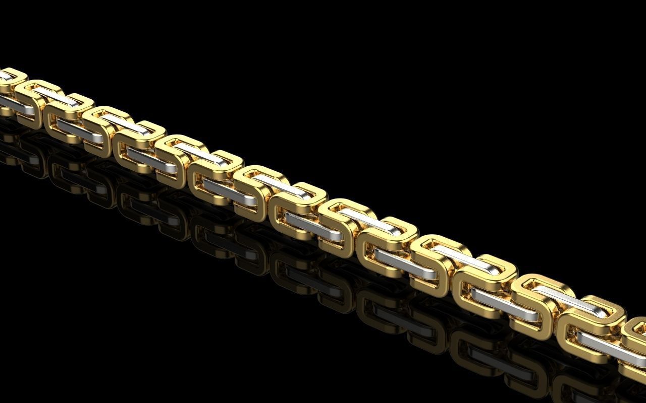 Chain gold 3D print model_11