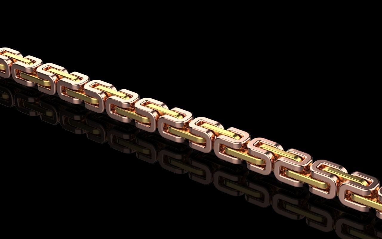 Chain gold 3D print model_4