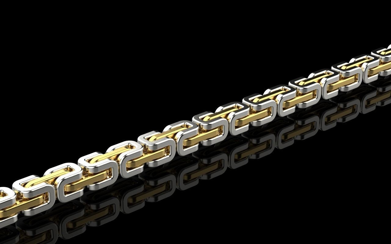 Chain gold 3D print model_12