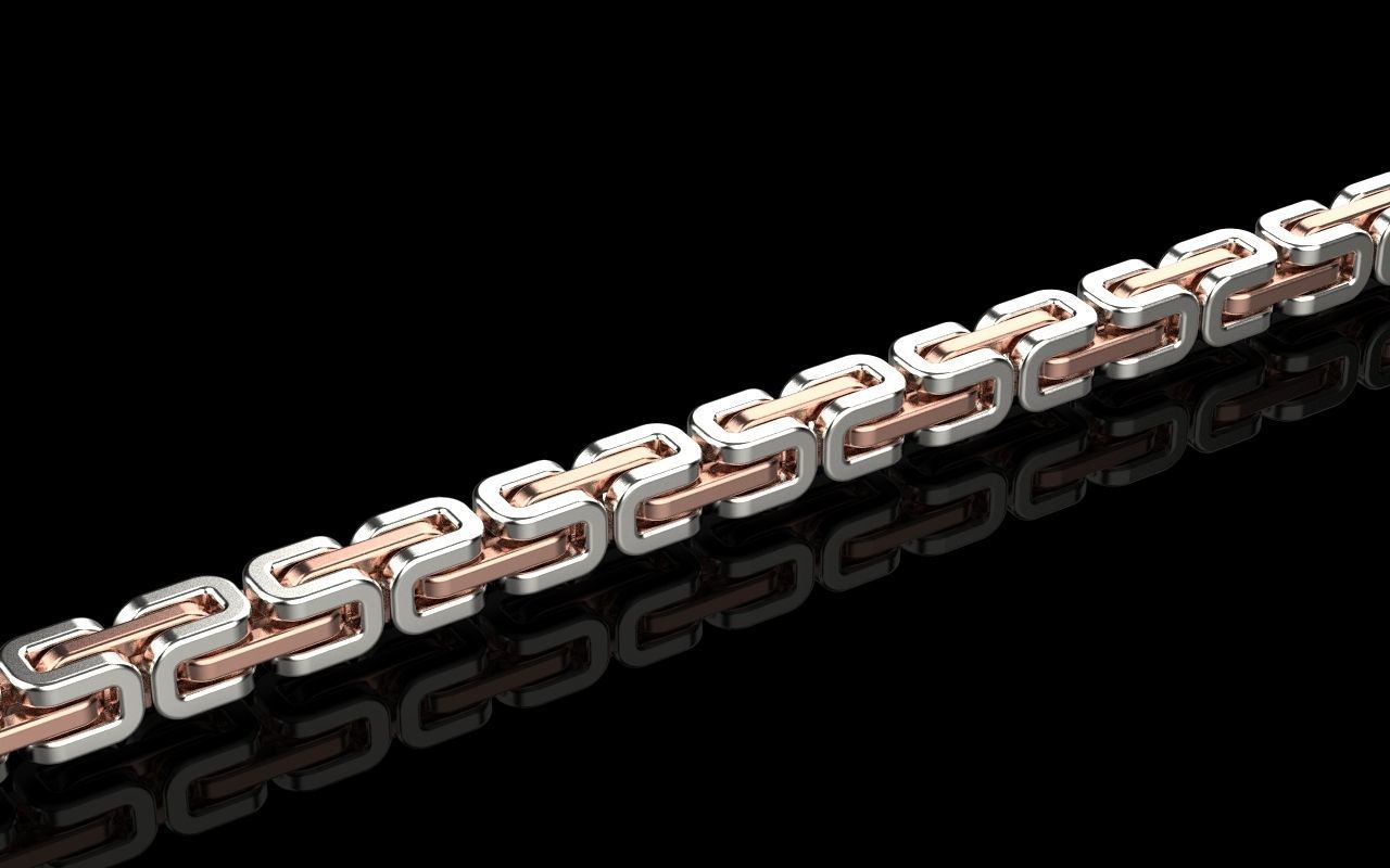 Chain gold 3D print model_9