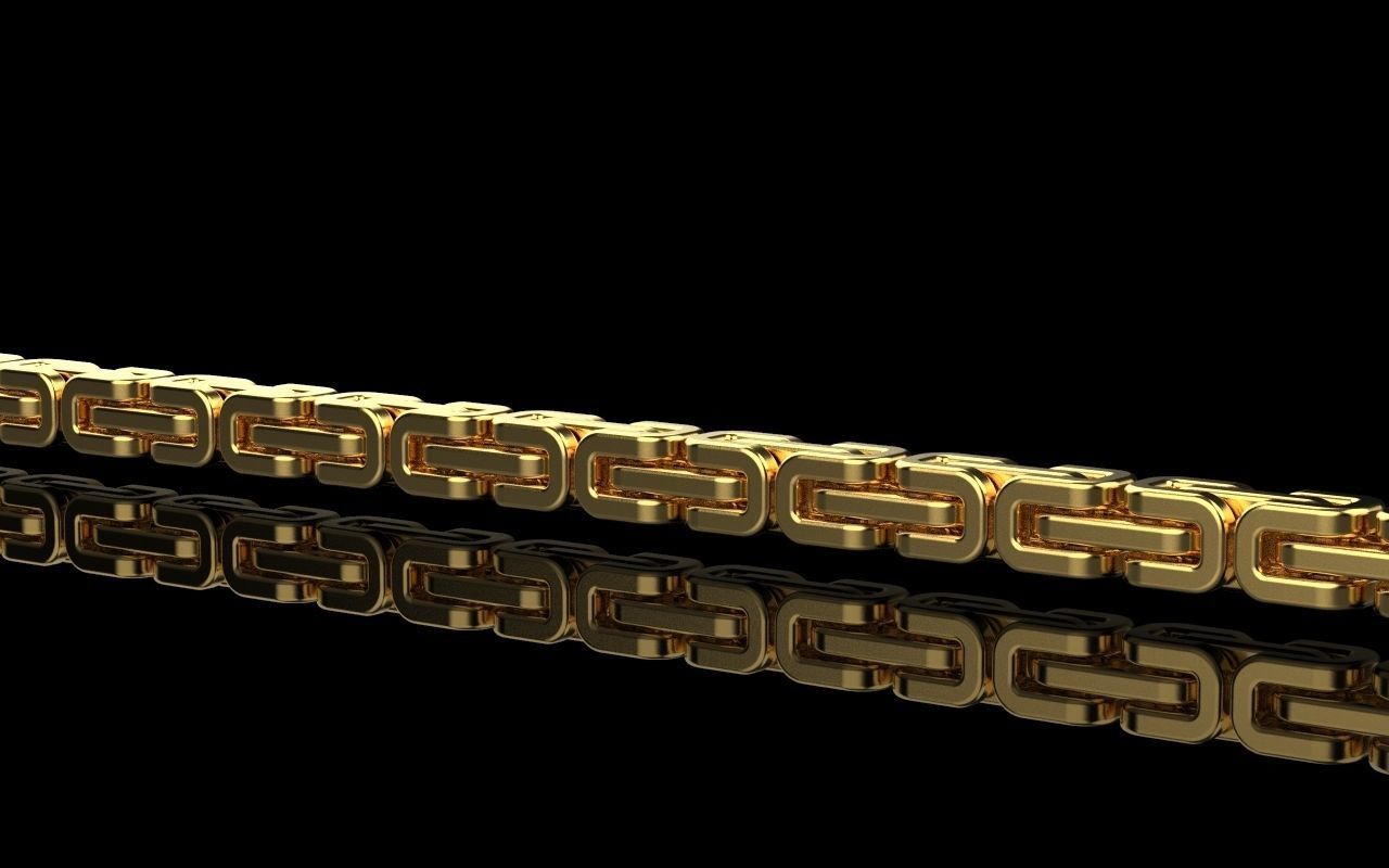 Chain gold 3D print model_3