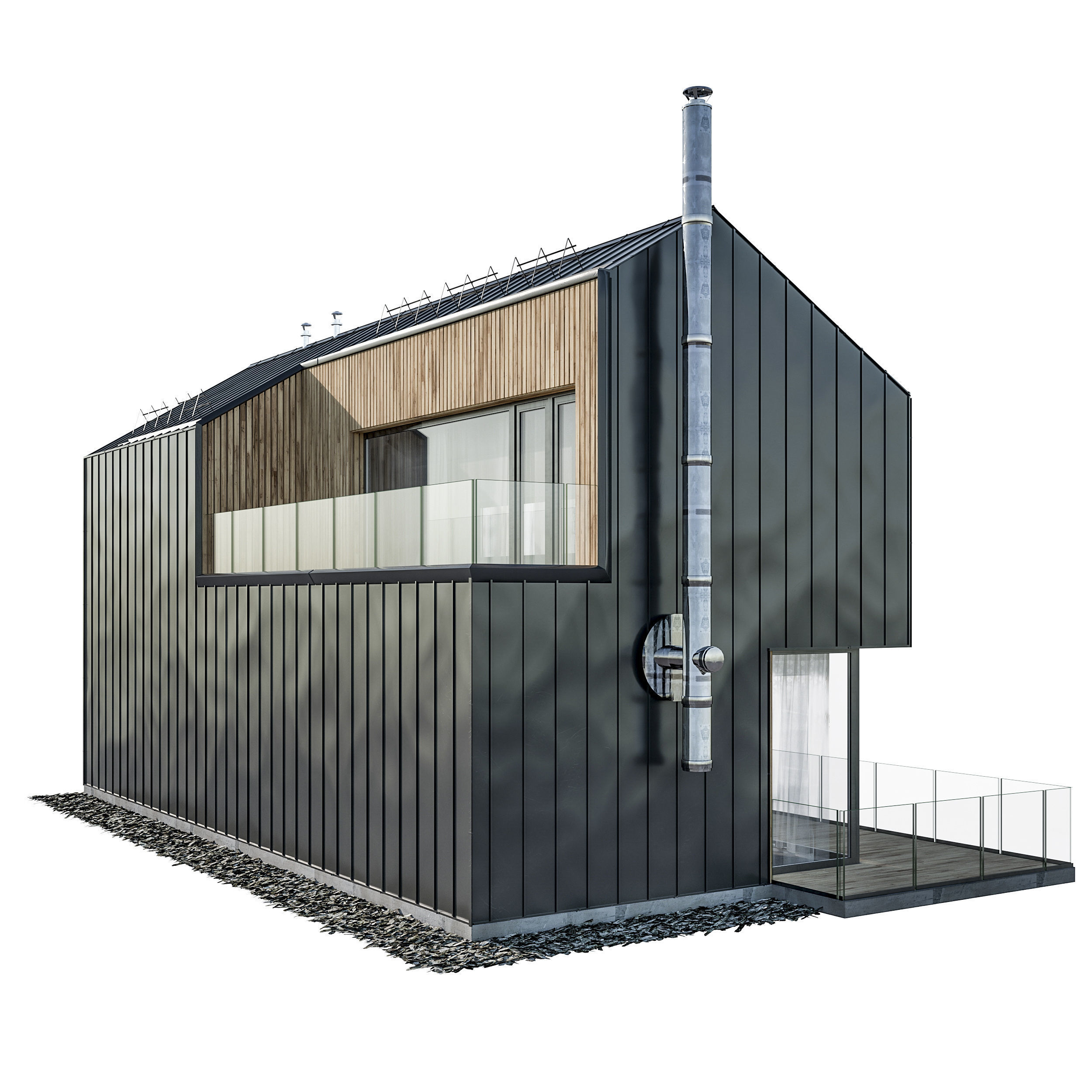 Modern house 03 3D model_1