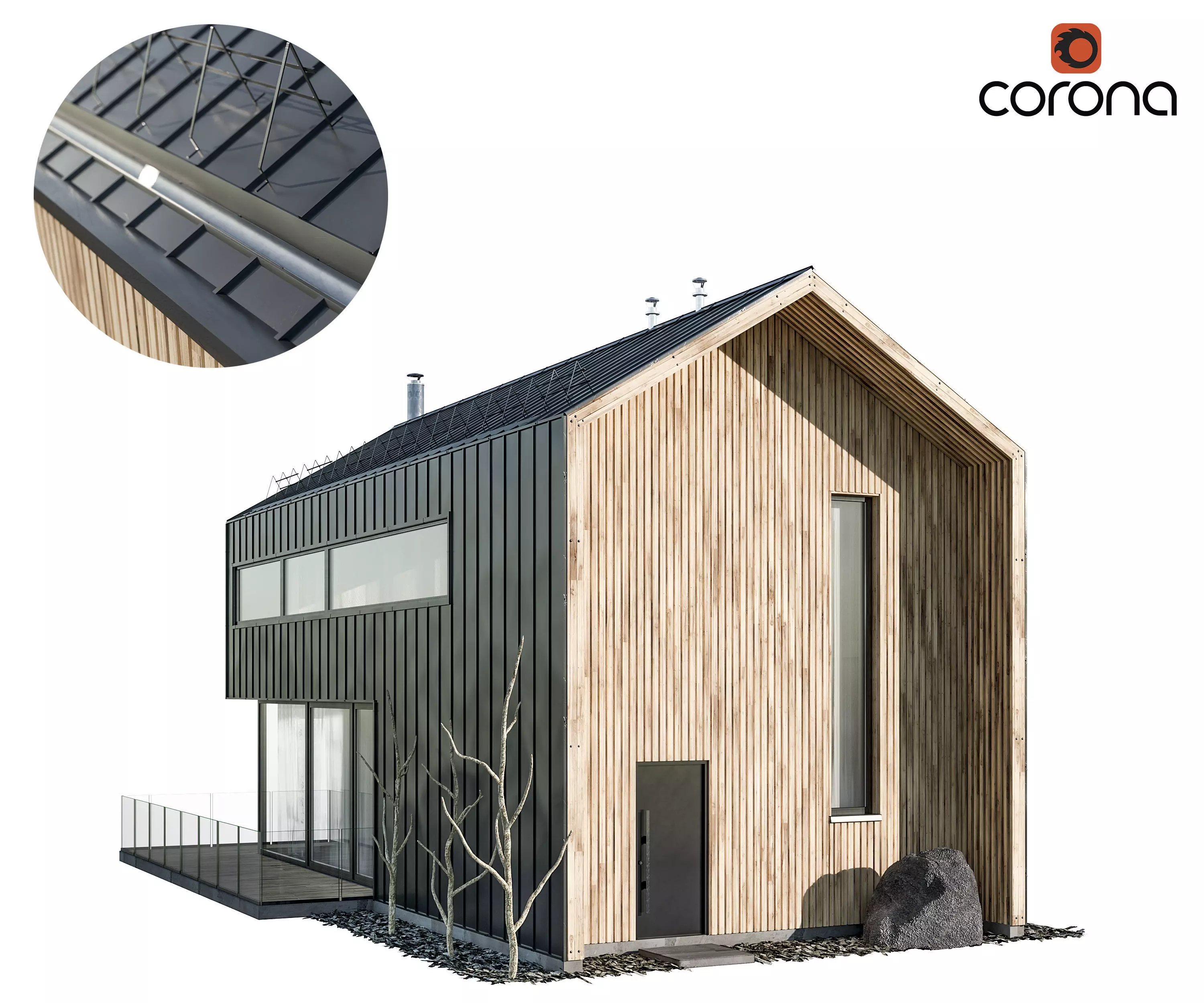 Modern house 03 3D model_0