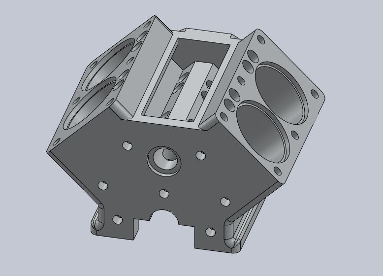V4 engine block Free 3D print model_2