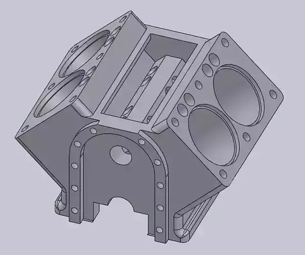 V4 engine block Free 3D print model