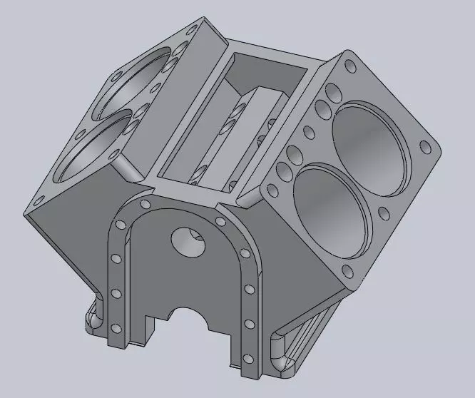 V4 engine block Free 3D print model_0