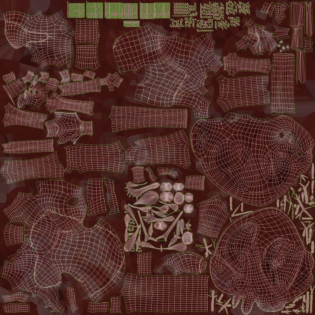 Human Heart and 2 Heart Sections 3D model Low-poly 3D model_20