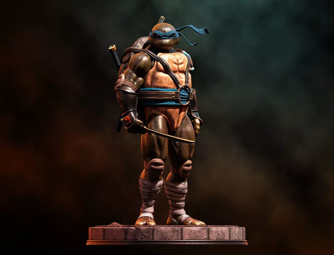 Fanart TMNT Leonardo - Statue 3D print model