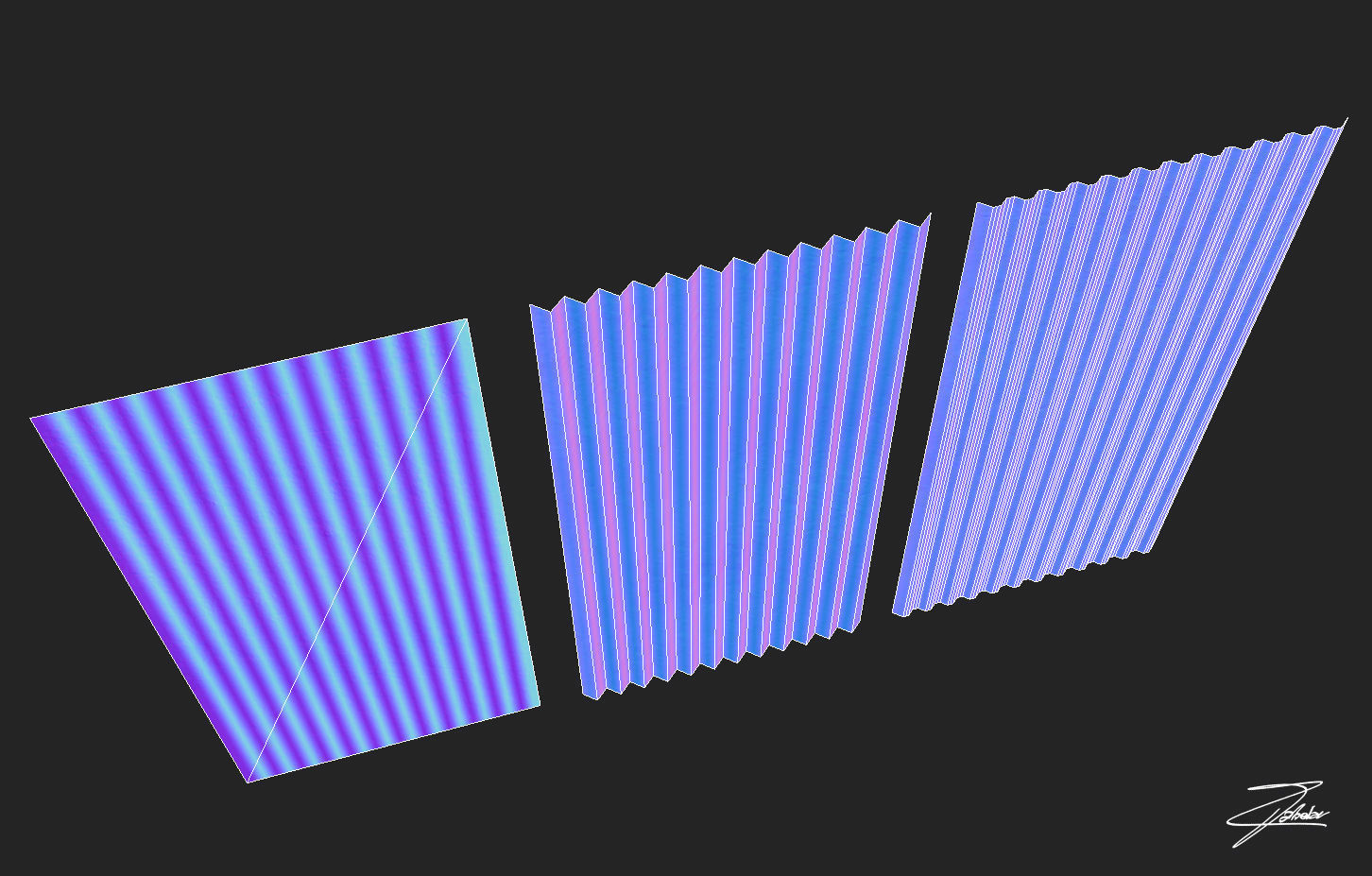 Corrugated galvanized sheets Low-poly 3D model_17