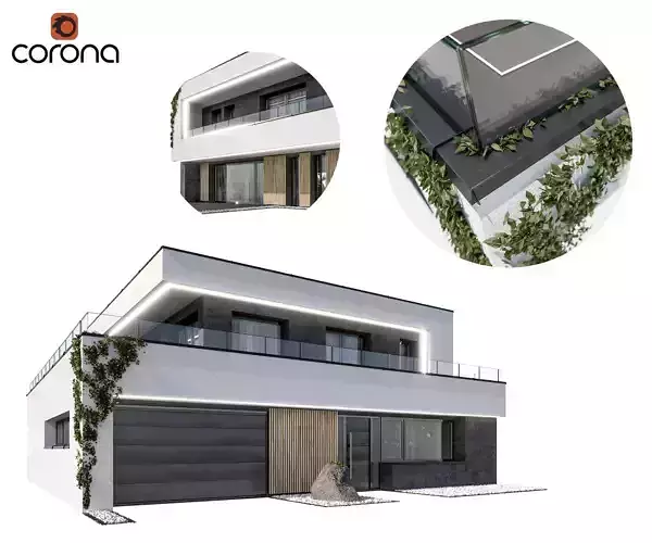 Modern house 04 3D model