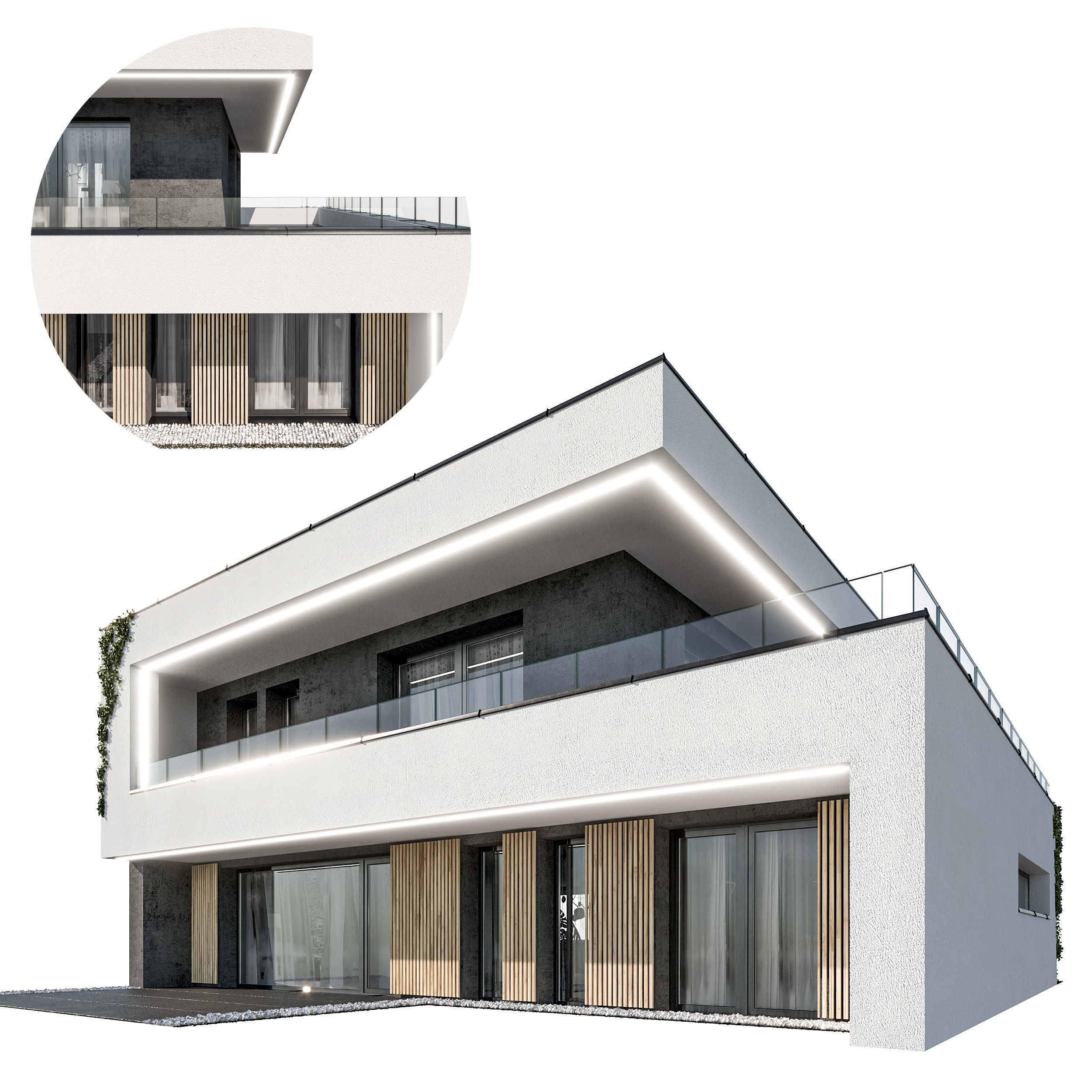 Modern house 04 3D model_1