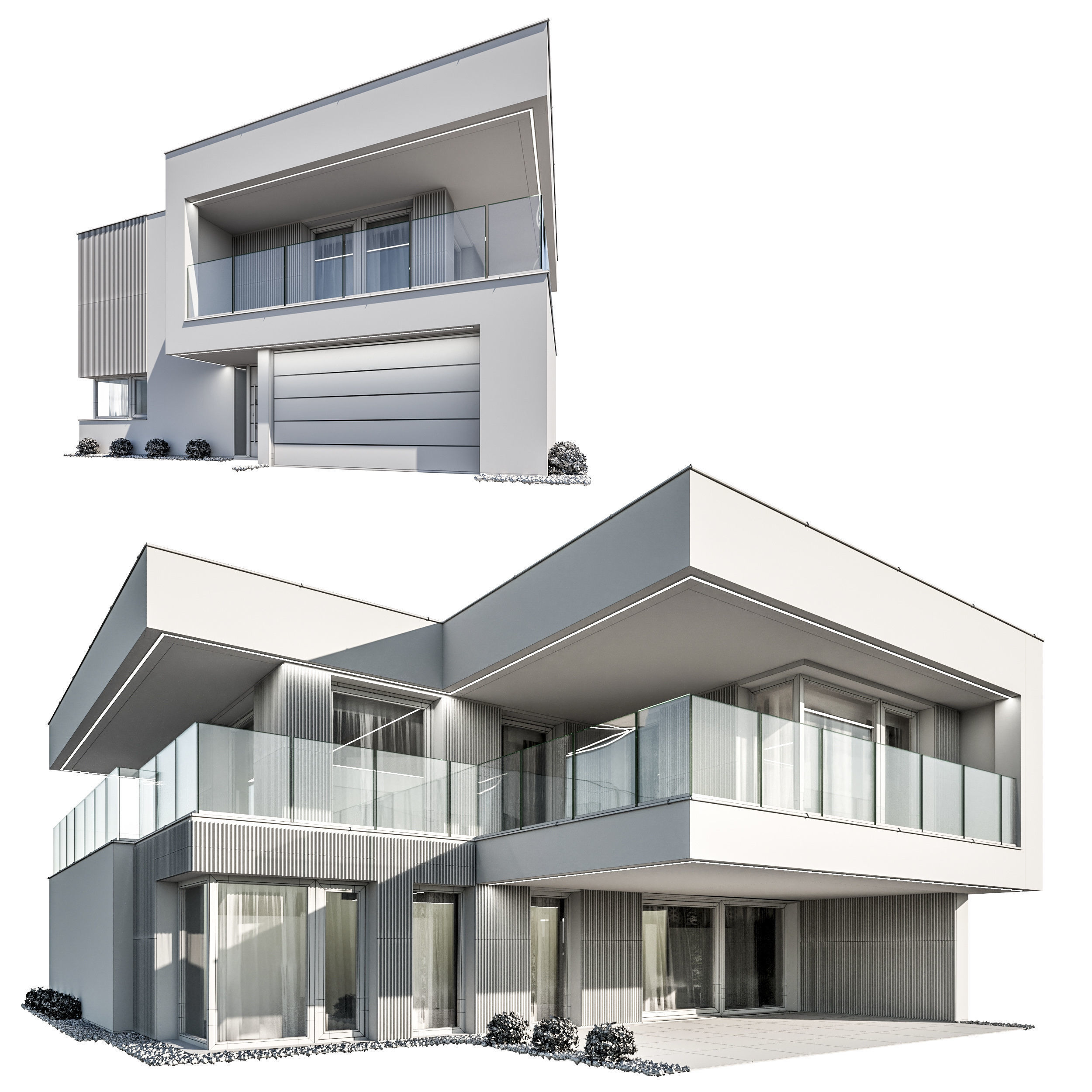 Modern house 05 3D model_2