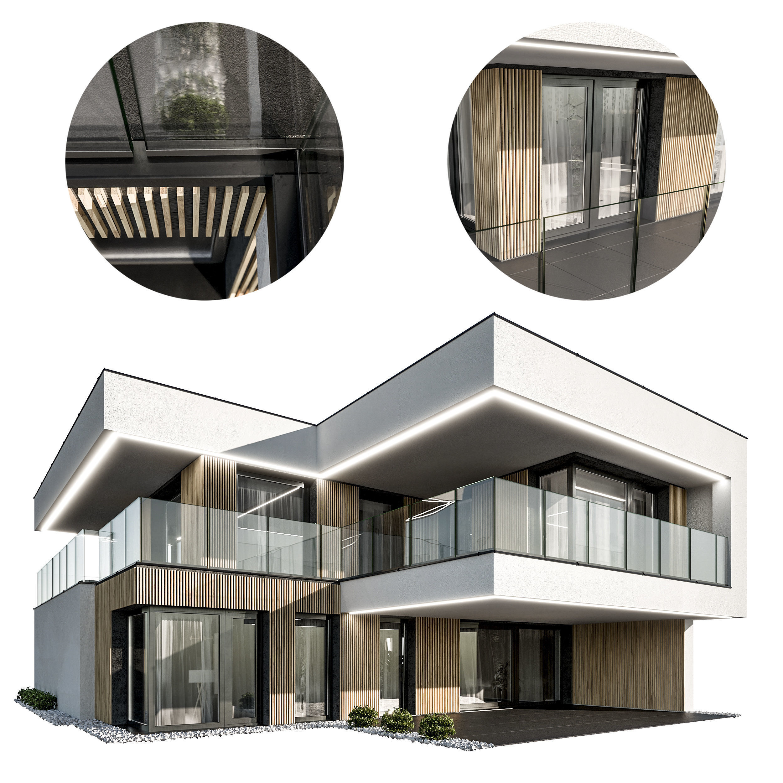 Modern house 05 3D model_1
