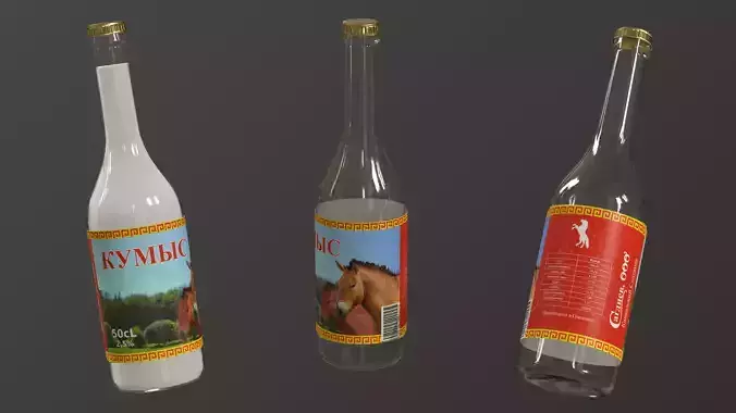 Kazakh Kumis 3d Model PBR Textured Game Ready