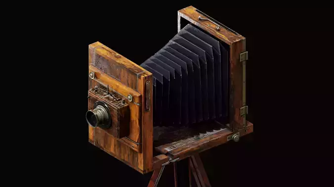 Vintage wet plate camera