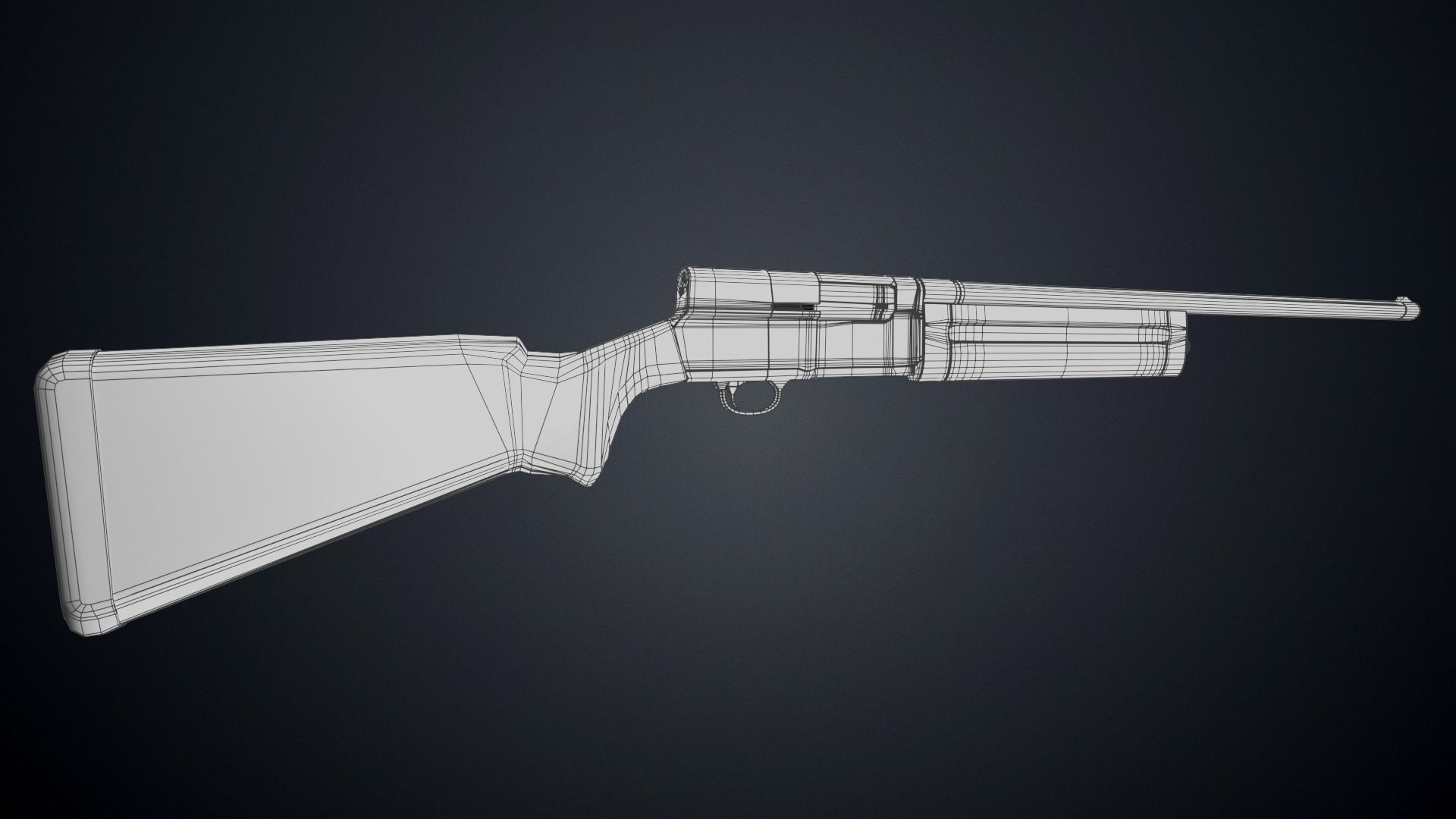 Browning Auto 5 Low-poly 3D model_10