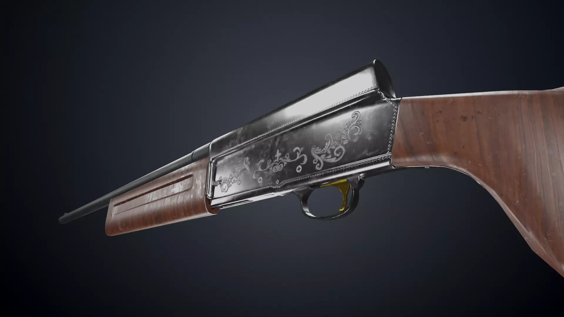 Browning Auto 5 Low-poly 3D model_0